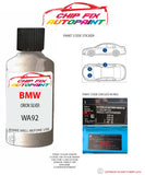 paint code location sticker Bmw 2 Series Orion Silver Wa92 2009-2018 Grey plate find code