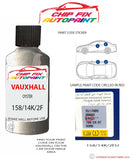 paint code location sticker Vauxhall Signum Oyster 158/14K/2Fu 2002-2004 Grey plate find code