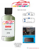 paint code location sticker Bmw 3 Series Palmetto Green 319 1995-1998 Green plate find code