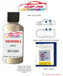 paint code location sticker Vauxhall Vectra Papyrus 4Pu/40H 2004-2006 Beige plate find code