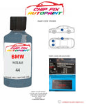 paint code location sticker Bmw 3 Series Pastel Blue 44 1975-1978 Blue plate find code