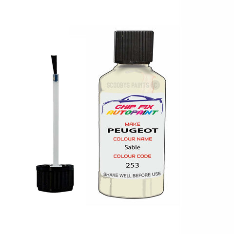 Paint For Peugeot 504 Sable 253 1972-1980 White Touch Up Paint