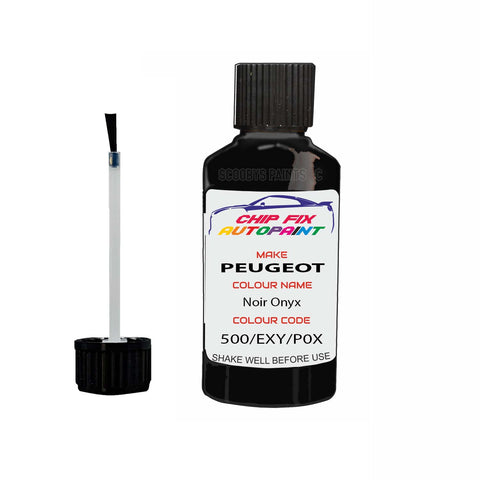 Paint For Peugeot Rifter Noir Onyx 500, EXY, P0XY 1981-2021 Black Touch Up Paint