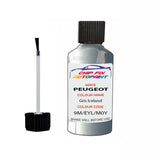 Paint For Peugeot 607 Gris Iceland 9M, EYL, M0YL 1998-2013 Silver Grey Touch Up Paint