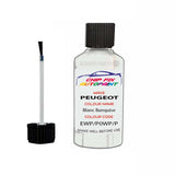 Paint For Peugeot 2008 Blanc Banquise EWP, P0WP, POWP 1993-2022 White Touch Up Paint