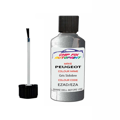 Paint For Peugeot 206 Gris Sidobre EZAD, EZA 1999-2016 Silver Grey Touch Up Paint