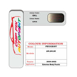 colour swatch card  Peugeot 3008 Gris Amazonite/Smart Grey EKL 2016-2022 Silver Grey Touch Up Paint
