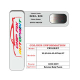 colour swatch card  Peugeot 306 Gris Hades EZDC, EZD 2000-2007 Silver Grey Touch Up Paint