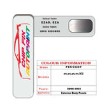 colour swatch card  Peugeot 307 Gris Sidobre EZAD, EZA 1999-2016 Silver Grey Touch Up Paint