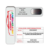 colour swatch card  Peugeot 307 Gris Thorium KTH 2006-2016 Silver Grey Touch Up Paint