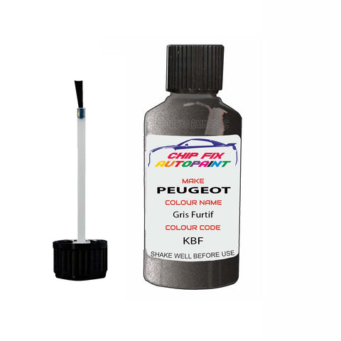 Paint For Peugeot 3008 Gris Furtif KBF 2012-2016 Silver Grey Touch Up Paint
