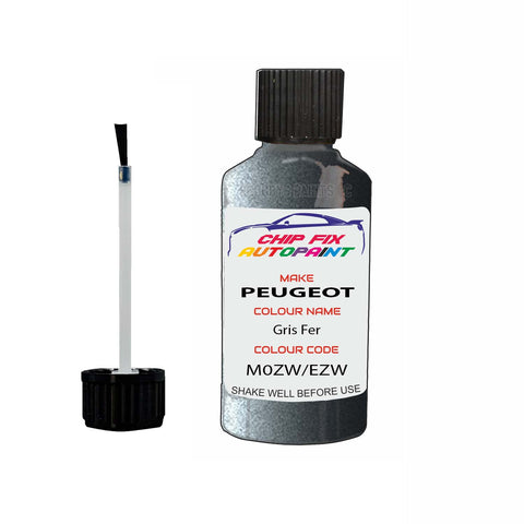 Paint For Peugeot 307 Gris Fer M0ZW, EZW 2003-2015 Silver Grey Touch Up Paint