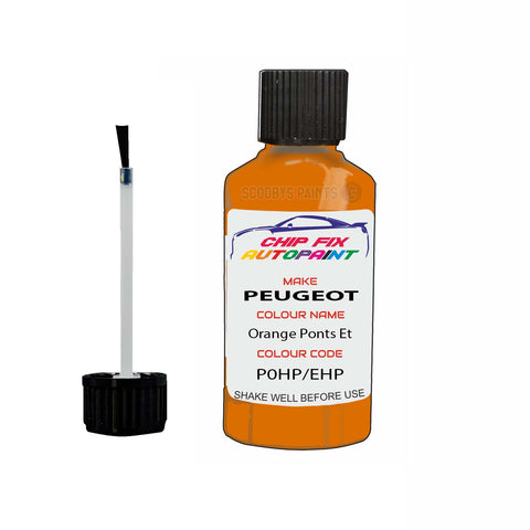 Paint For Peugeot 106 Orange Ponts Et Chaussees P0HP, EHP 1989-2001 Orange Touch Up Paint