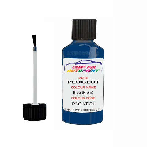 Paint For Peugeot 207 Bleu (Klein) Santorin P3GJ, EGJ 1995-2007 Blue Touch Up Paint