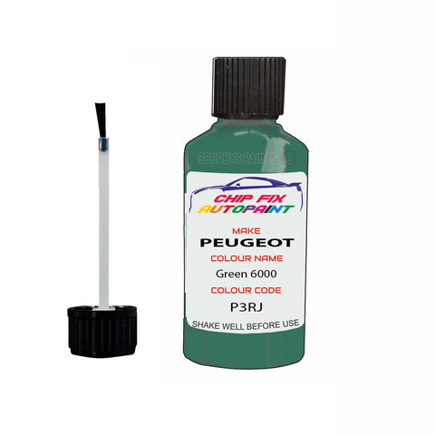 Paint For Peugeot 206 Green 6000 P3RJ 1998-2002 Green Touch Up Paint