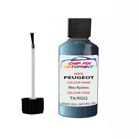 Paint For Peugeot Partner Van Bleu Kyanos T6, KGQ 2007-2015 Blue Touch Up Paint