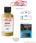 paint code location sticker Bmw Z Series Phoenix Yellow 445 2000-2007 Yellow plate find code