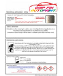 Data Safety Sheet Bmw X5 Platinum Bronze Wa53 2006-2017 Beige Instructions for use paint