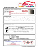 Data Safety Sheet Bmw X1 Platinum Silver Wc08 2014-2021 Grey Instructions for use paint