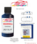 paint code location sticker Vauxhall Corsa Polar Sea Blue 282/13L/3Tu 1994-2002 Blue plate find code