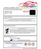 Data Safety Sheet Vauxhall Corsa Preto 59L/18U 1998-2000 Grey Instructions for use paint