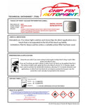 Data Safety Sheet Bmw 6 Series Pure Metal Silver Wp13 2013-2021 Grey Instructions for use paint