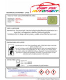 Data saftey sheet Caddy Van Primavera Green LJ6E 2010-2012 Green instructions for use