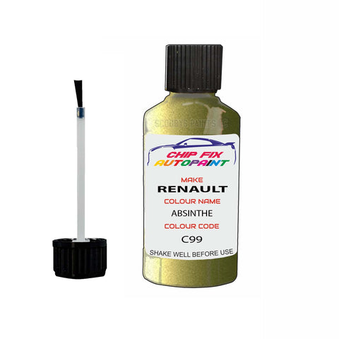 Renault Kangoo Van Absinthe 2000-2013 Touch up scratch Paint Green