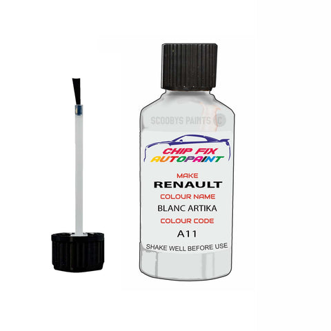 Paint For Renault Clio Blanc Artika 2012-2013 Touch up scratch Paint White