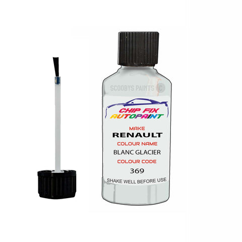 Paint For Renault Fluence Blanc Glacier 1990-2022 Touch up scratch Paint White