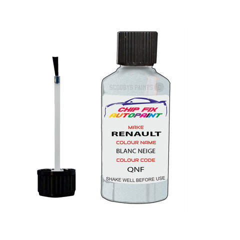 Paint For Renault Clio Blanc Neige 2011-2019 Touch up scratch Paint White