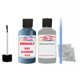 Primer undercoat anti rust Renault Kangoo Van Bleu Allemagne 1975-2013 Touch up scratch Paint Blue