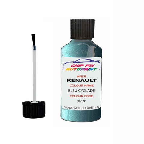 Paint For Renault Clio Bleu Cyclade 2002-2010 Touch up scratch Paint Blue