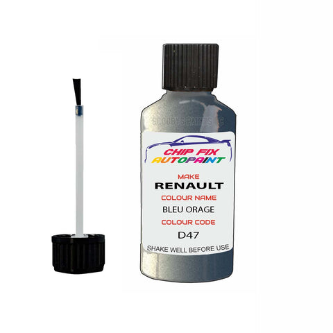 Paint For Renault Scenic Bleu Orage 1998-2021 Touch up scratch Paint Blue