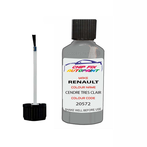 Paint For Renault Espace Cendre Tres Clair 1992-1999 Touch up scratch Paint Silver/Grey