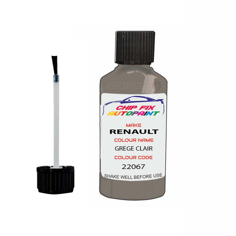Paint For Renault Vel Satis Grege Clair 2004-2005 Touch up scratch Paint Silver/Grey