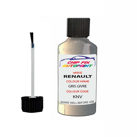 Paint For Renault Zoe Gris Givre 2012-2018 Touch up scratch Paint Silver/Grey