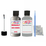 Primer undercoat anti rust Renault Clio Gris Iceberg 1988-2011 Touch up scratch Paint Silver/Grey