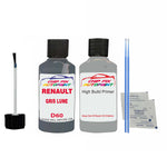 Primer undercoat anti rust Renault Clio Gris Lune 2003-2004 Touch up scratch Paint Silver/Grey