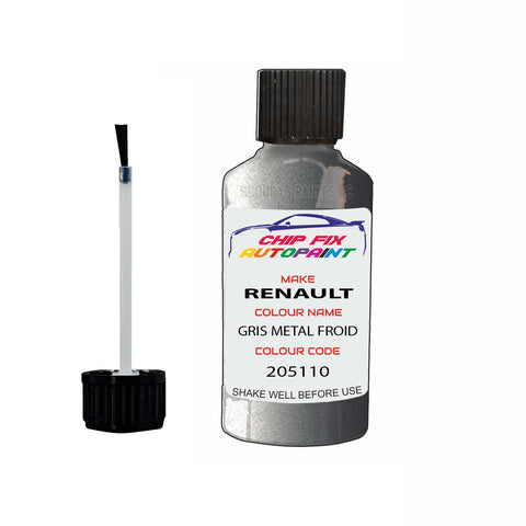 Paint For Renault Scenic Gris Metal Froid 1998-2021 Touch up scratch Paint Silver/Grey