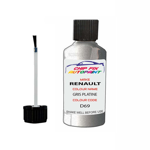 Paint For Renault Kangoo Van Gris Platine 2004-2021 Touch up scratch Paint Silver/Grey