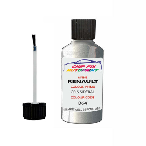 Paint For Renault Vel Satis Gris Sideral 2000-2014 Touch up scratch Paint Silver/Grey