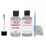 Primer undercoat anti rust Renault R19 Gris Xerus 1994-1996 Touch up scratch Paint Silver/Grey