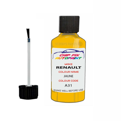 Paint For Renault Kangoo Van Jaune 2006-2015 Touch up scratch Paint Yellow