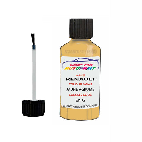 Paint For Renault Kangoo Van Jaune Agrume 2007-2021 Touch up scratch Paint Yellow