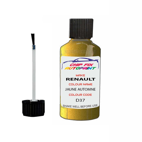 Paint For Renault Lutecia Jaune Automne 2003-2014 Touch up scratch Paint Yellow