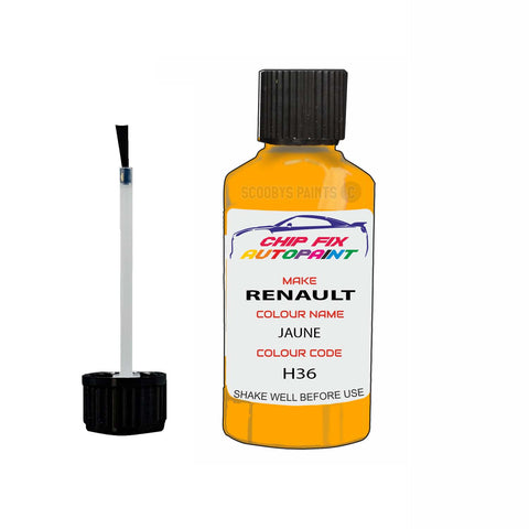 Paint For Renault Kangoo Van Jaune 2009-2011 Touch up scratch Paint Yellow