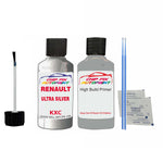 Primer undercoat anti rust Renault Latitude Ultra Silver 2010-2018 Touch up scratch Paint Silver/Grey