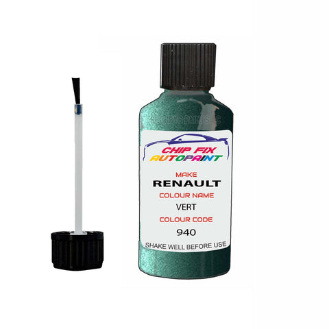 Paint For Renault R19 Vert 1991-1996 Touch up scratch Paint Green