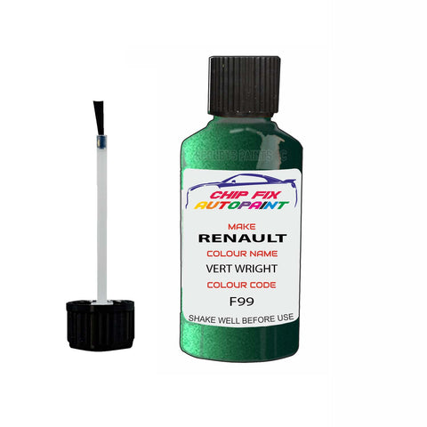 Paint For Renault Clio Vert Wright 2005-2006 Touch up scratch Paint Green